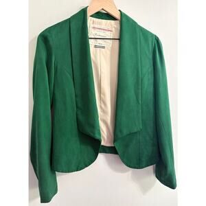 Cartonnier Anthropologie Green Open Front Blazer Jacket - Tailored Size 2